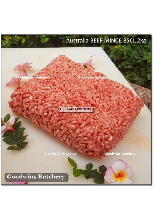 Australia beef mince plain 85CL daging sapi giling frozen 2 kg/pack (price/kg)